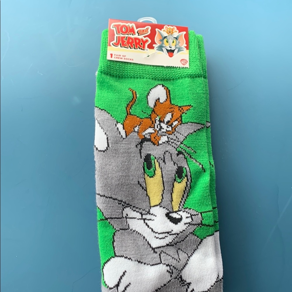 Tom and Jerry Green Socks